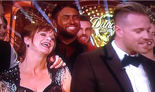 oisinaJD's tweet photo. At least @hughie_maughan 's teeth look super white! 🤷🏾‍♂️🕺🏿
I don't think I've laughed as much in a LONG time! 
#tantastic #effort #DWTSIrl https://t.co/bWSOgF6uG2