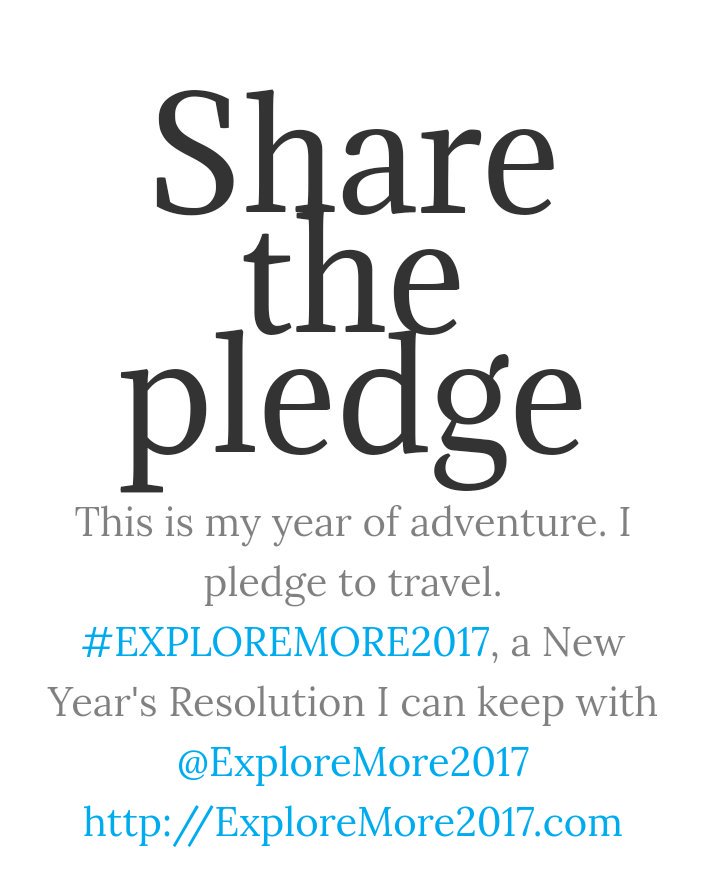 LMGtravels's tweet photo. Make the pledge. Make 2017 incredible. #exploremore2017 #pledgetotravel https://t.co/qaq5TocDwE