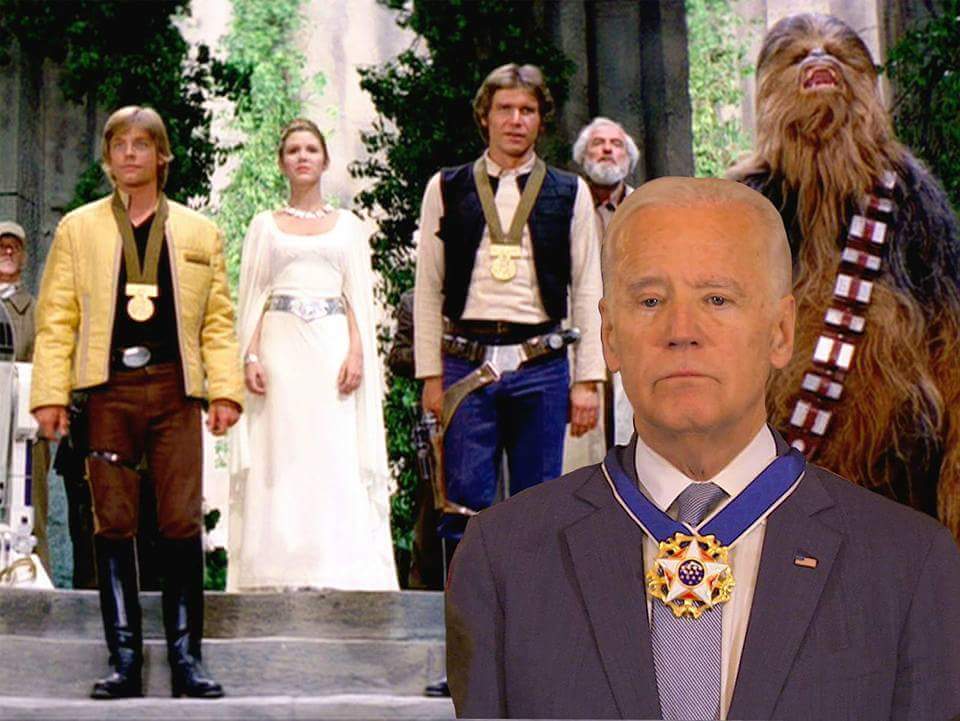 DeathStarPR's tweet image. And yet STILL no medal for Chewie. @TheWookieeRoars