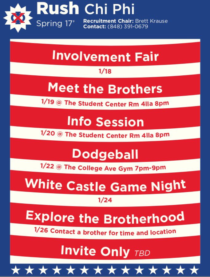 Rush Chi Phi! Dm for more info