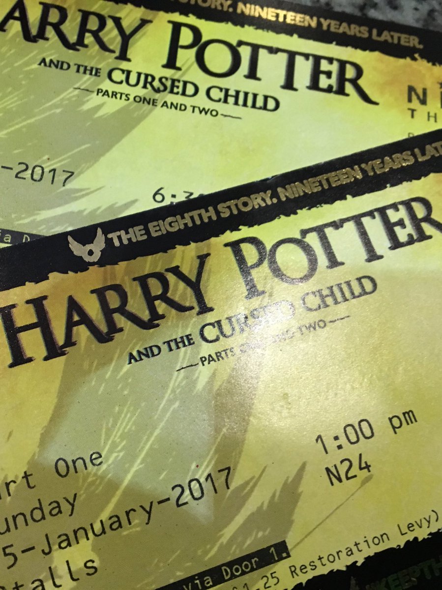 The golden tickets!!!! #cursedchild theatre at its best what an absolute treat x