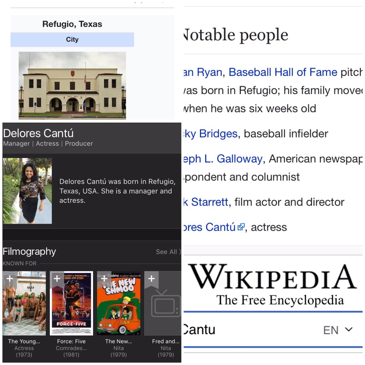 KNashvlia's tweet photo. #Wikipedia Day , #RefugioTexas  Only spoke Spanish  made me work hard in the 1st &amp; 2nd Grade to learn English. Look at me today! #lovinglife https://t.co/d3WEgVbXIM