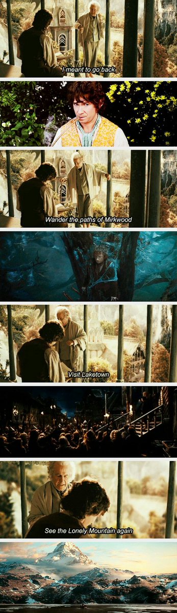 "Time has caught up with me, my dear Frodo. I'm not the young hobbit I once was. There is much I meant to do. Much indeed."