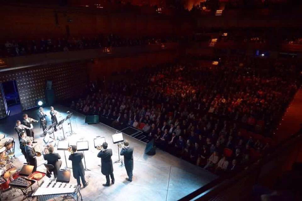 o_brass's tweet photo. Wat een eer te mogen concerteren in deze fantastische vernieuwde én uitverkochte Koningin Elisabethzaal! #teamobrass https://t.co/87WBxRDNj7