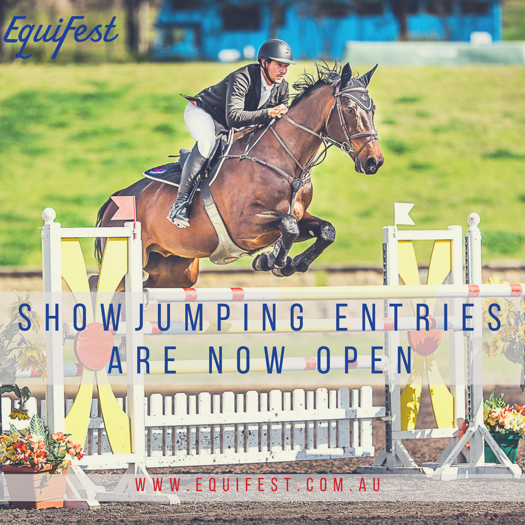 EquiFestAU's tweet photo. Showjumping entries are now open! Make sure you sign yourself up to be part of Australia's festival of equestrian! https://t.co/TdPqjStmmZ