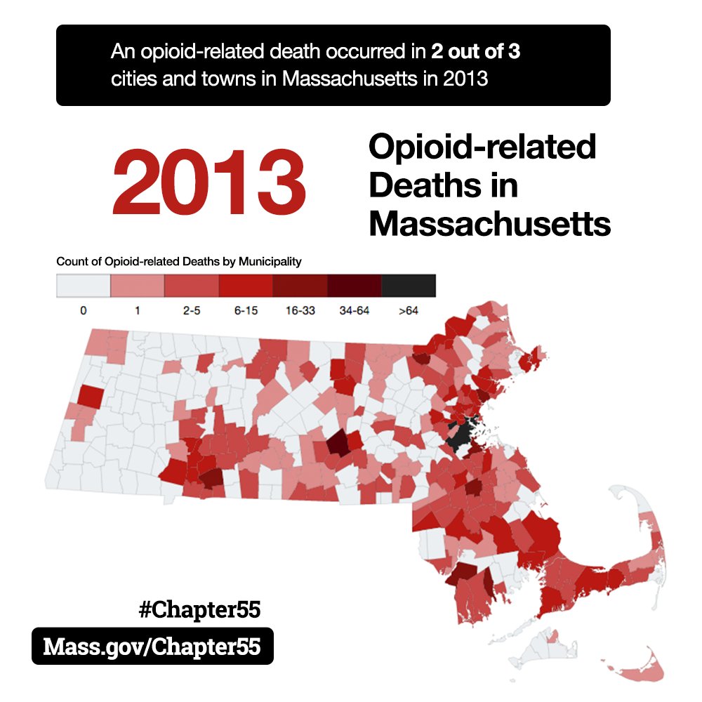 MassGov's tweet photo. There is an #OpioidEpidemic in #Massachusetts. Learn about this problem in the #Chapter55 report: https://t.co/zDr7r54yQe https://t.co/tnyAOrBG4u