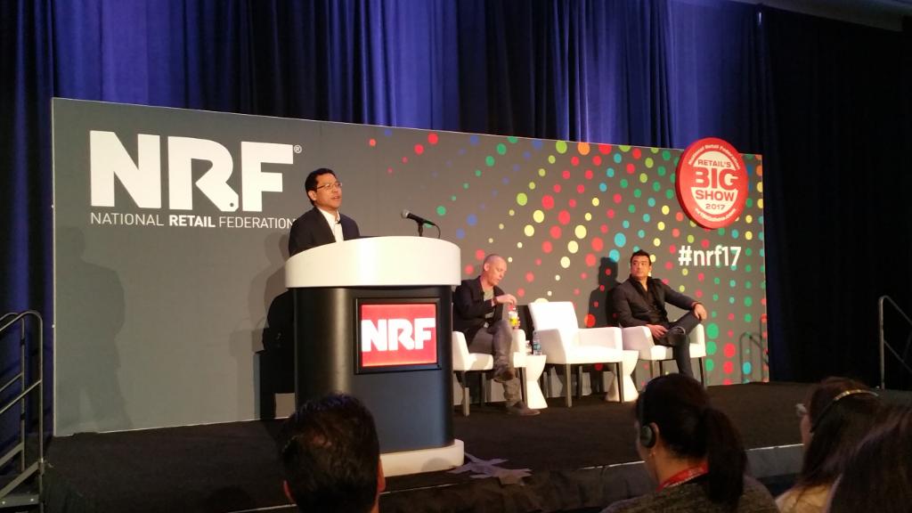 SamsungBizUSA's tweet photo. What's the role of the physical store? Our own Minson Chen says it's about creating unique experiences. #NRF17 https://t.co/d7j4OF3UOu