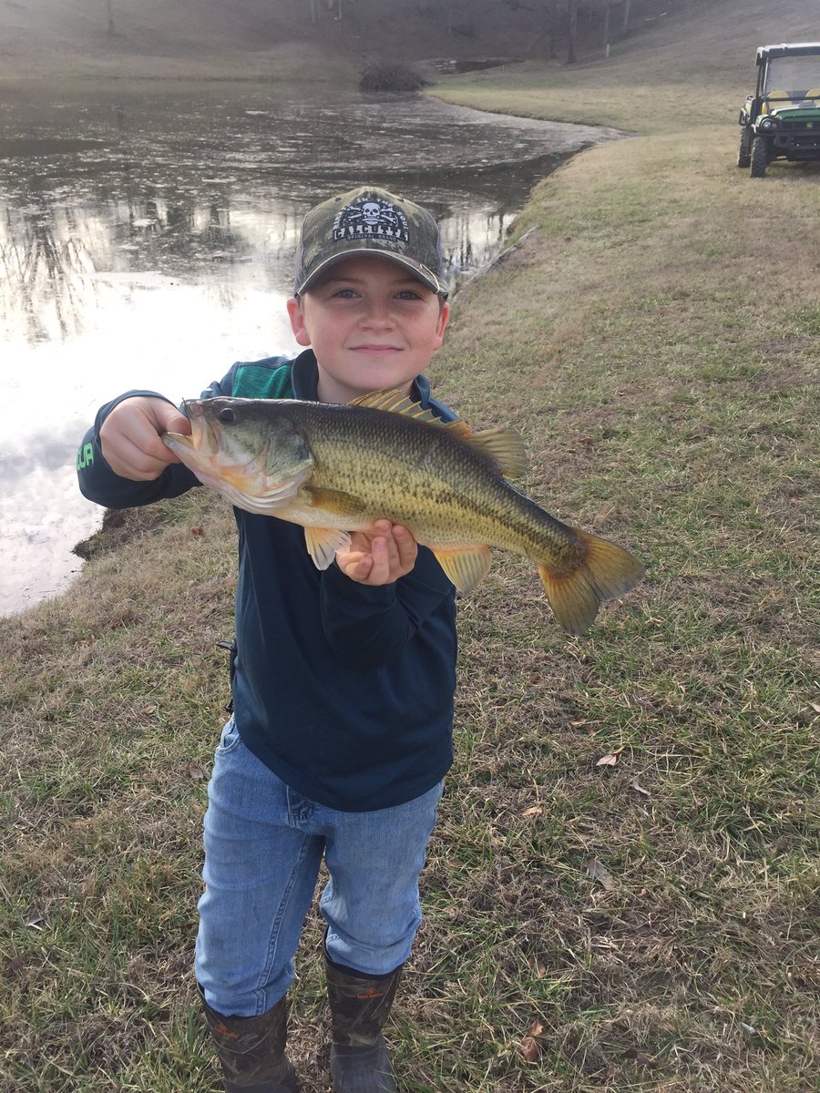 TimHumerick's tweet image. Little Dude slaying bass at the farm!