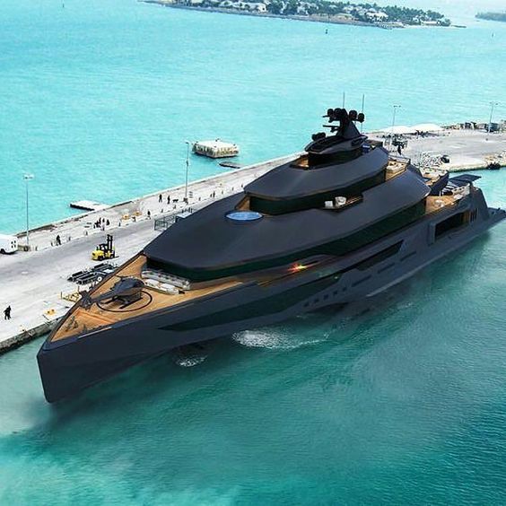 YachtingWeekly's tweet image. Matte Black Mega Yacht – Calibré 102 #Boats #Yachts #Sailing #Yachting #Luxury #YachtImages #BoatDesigns #Travel bit.ly/2jz6sgB