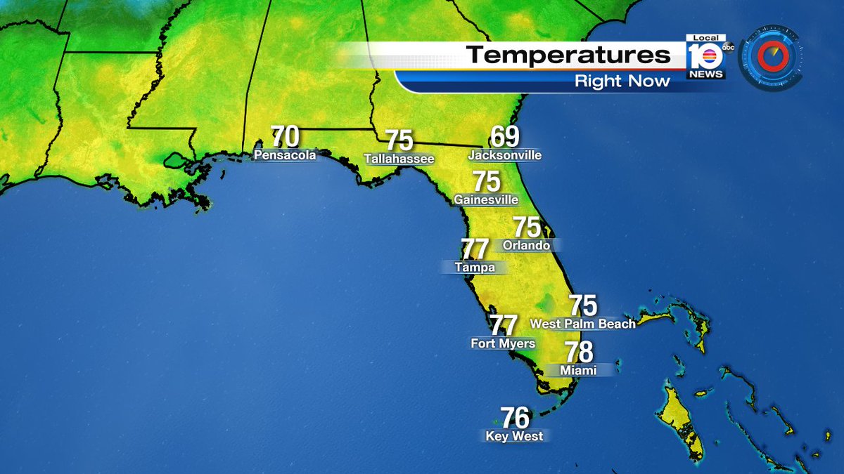 Jacksonville the only location not in the 70s across the state https://t.co/aWPF3jZsEw
