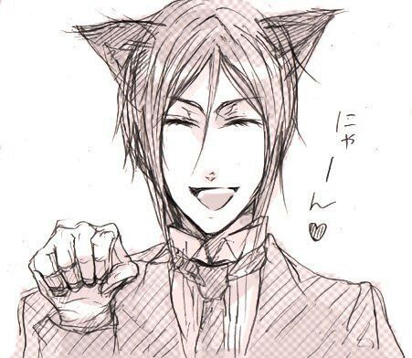 TsukyKuro's tweet photo. Un Sebastián neko...😍 https://t.co/ctJTaAdZSv