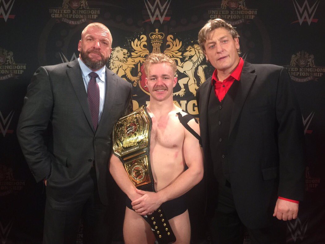 Fusion_Realist's tweet photo. This kid is only 19 and he's won a WWE Title and getting you deserve chants. https://t.co/NQ8V0VFxW7