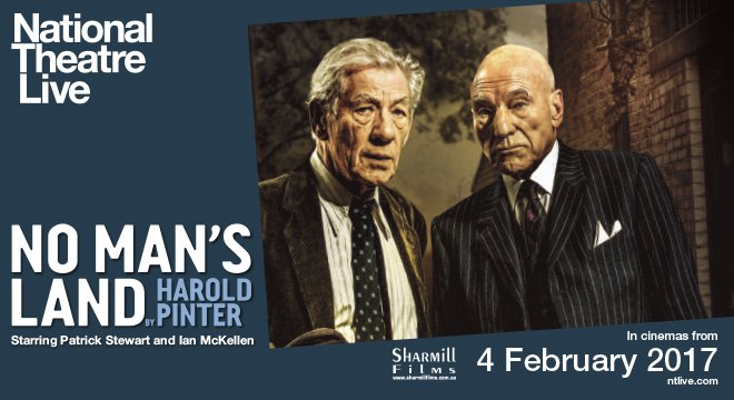 sharmillfilms's tweet photo. ★★★★★ ‘Ian McKellen &amp; Patrick Stewart are unmissable.’ (Daily Telegraph) Book now for NO MAN'S LAND in Aus cinemas! https://t.co/wLxyDShH8E https://t.co/5z3wwL9EvV