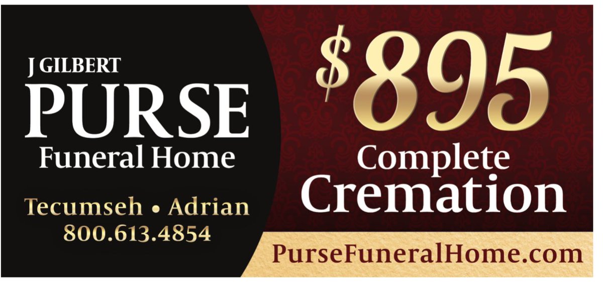 J. Gilbert Purse Funeral Home - Tecumseh, MI | Parting