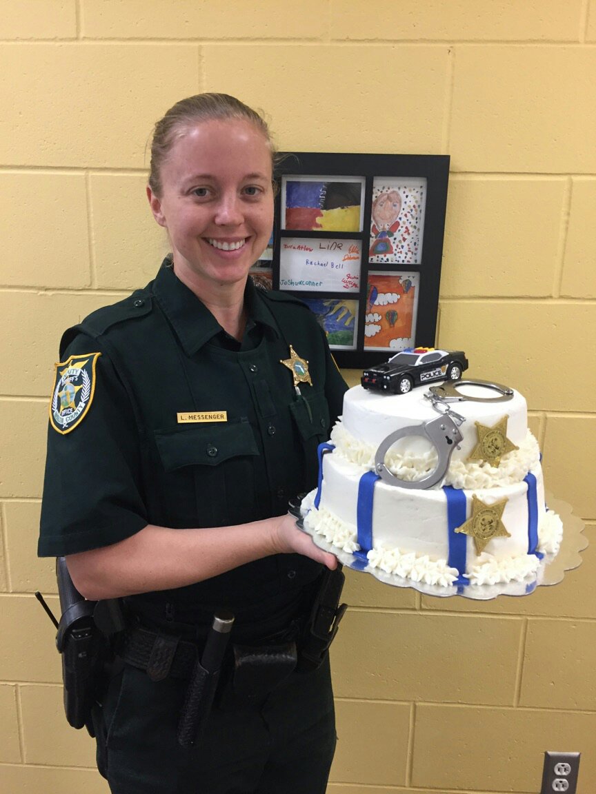 WCSOFL's tweet photo. This is one HECK of a cake! Thanks to Mossy Head School 1st grade teacher Mrs. Wright for this amazing cake #FirstRespondersAppreciationWeek https://t.co/JpPzzdNjv1