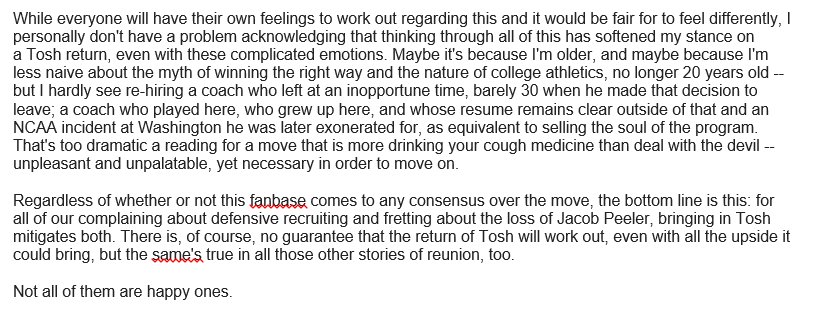 AGuyNamedNam's tweet image. In an alternate world, we woulda brought Tosh home. 

This is the column I had ready. 
Alas. 

Read it so it doesn't go to waste.