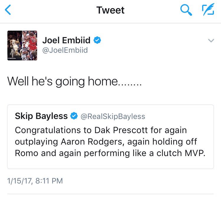 PhillyFanLife's tweet photo. The gift that keeps on giving. #NBAVote Joel Embiid https://t.co/oczADt6YPl