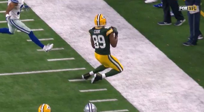 If it wasn't for this catch. The cowboys could have taken it in overtime and win it. #GBvsDAL 🏈 https://t