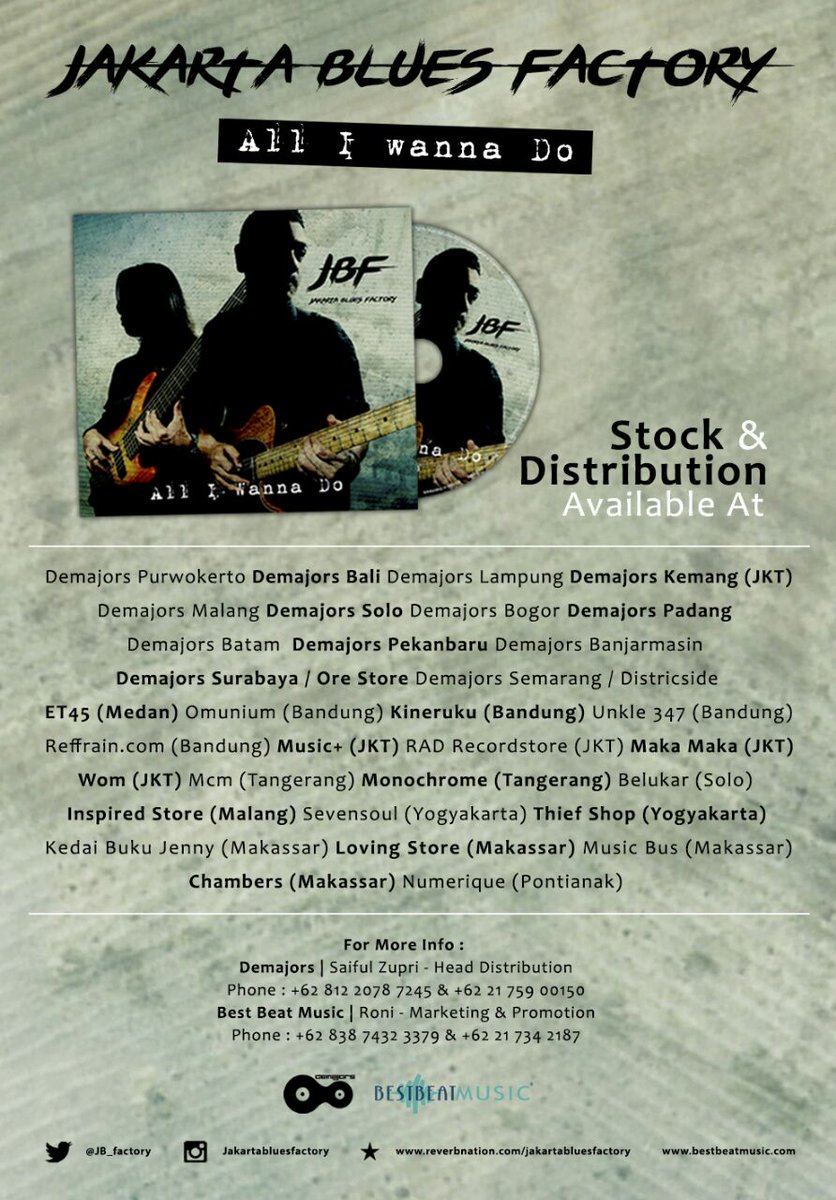 Get <a href="/JB_factory/">JakartaBluesFactory</a> #1debutalbum@all @demajors_info stores In Indonesia #GetItNow!Cc:<a href="/demajors_Kemang/">(at)demajors_Jakarta</a> <a href="/demajors_diy/">demajors_jogja</a> <a href="/demajors_mlg/">demajors_mlg</a> @demajors_pwt