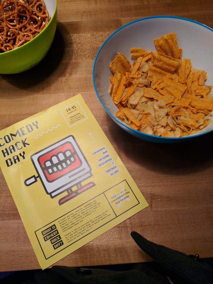 I've been a judge at many hackathons but this may be the most ridiculous. #ComedyHackDayTO