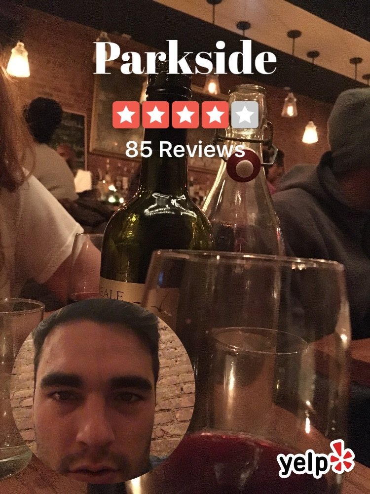 claytrain_'s tweet photo. I'm a Regular at Parkside! #Yelp #Yelfie https://t.co/mxja2zOHds https://t.co/xc7umiL0ua