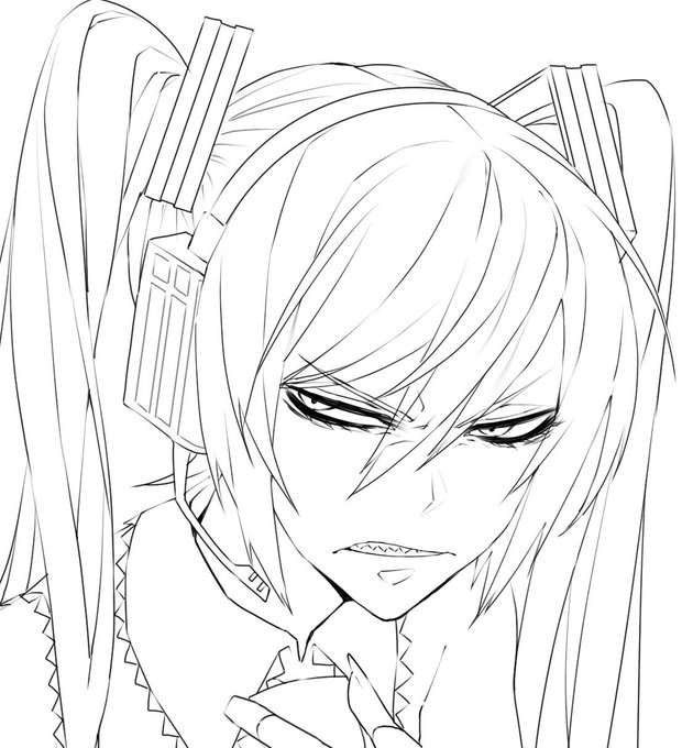 最近お絵描き捗らない原因は悪い顔描いてないからでは?と思ったので久しぶりに描いた。 