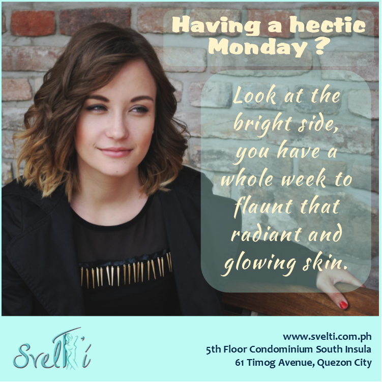 svelti_ph's tweet photo. Face the new week with radiance
Call us at 0918-8-SVELTI (783584)
and you can be Slim, Trim and Gleam @svelti_ph 
#LoveThySelf #sveltiph https://t.co/KRZRRdAOhL