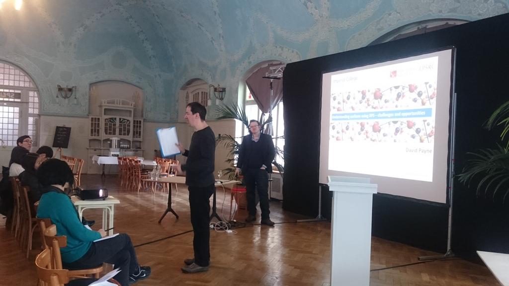CPE_Imperial's tweet photo. James Durrant chairs talks from Dr David Payne @photoelectrons @ImpMaterials &amp; Prof Martin Heeney @impchemistry https://t.co/d2Q7Gb9dJn
