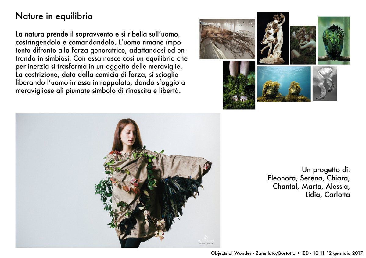 AccademiaGalli's tweet photo. Objects of Wonder - Zanellato/Bortotto+IED "Nature in equilibrio". Tra gli ideatori e realizzatori Carlotta Vitale #Textiledesign #IED4Pitti https://t.co/IG6Rahfqyq