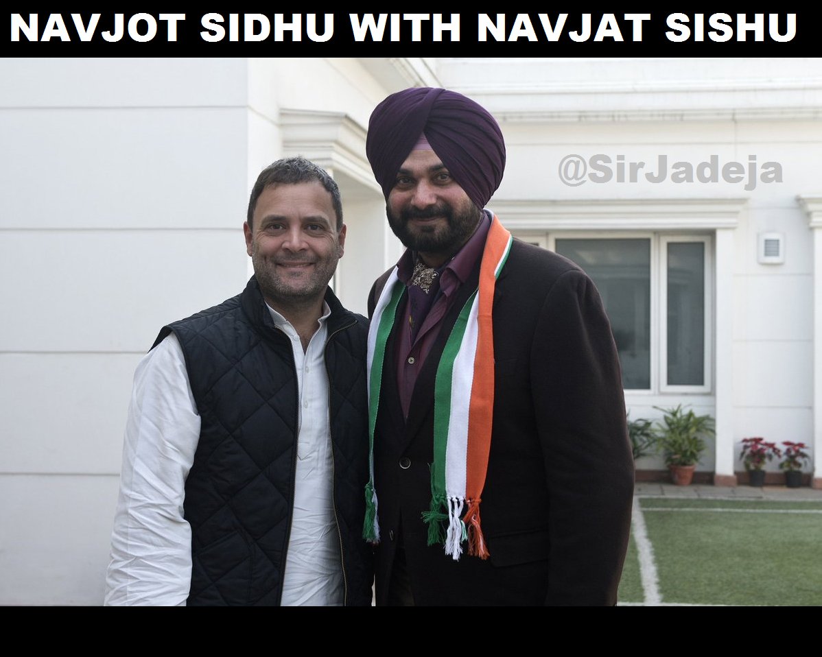 SirJadeja's tweet photo. Before 2016: "#BJP Is Like My Mother"
After 2016: "I'm A Born Congressman".

Dear #NavjotSinghSidhu , Be A "Man" Of Your Words First.#Sidhu https://t.co/QHu1SI5DrO