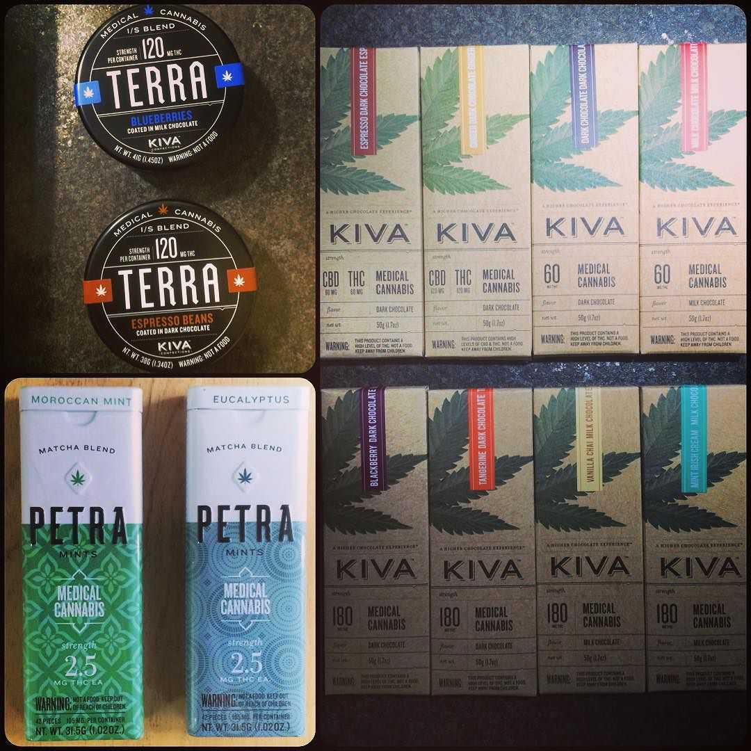 ReefsideHC's tweet image. Drooling 😛💦 Kiva Terrabites, Kiva Petra Mints &amp;amp; 8 flavors of Kiva chocolates! #sonom #cannabiscommunity #edibles #kiva #santacruz #reefside