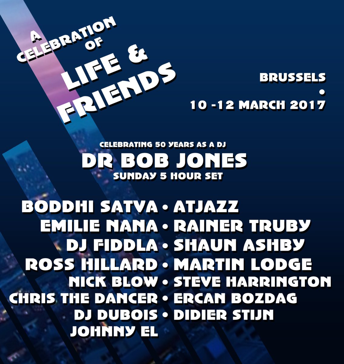 _COLAF's tweet photo. The weekend line up: @DrBobJones @martinatjazz #RainerTruby @AncestralBoddhi @EmilieNanaMusic
Tickets & Details: https://t.co/wXbLYrNtWc https://t.co/RUqEwbKZ9H