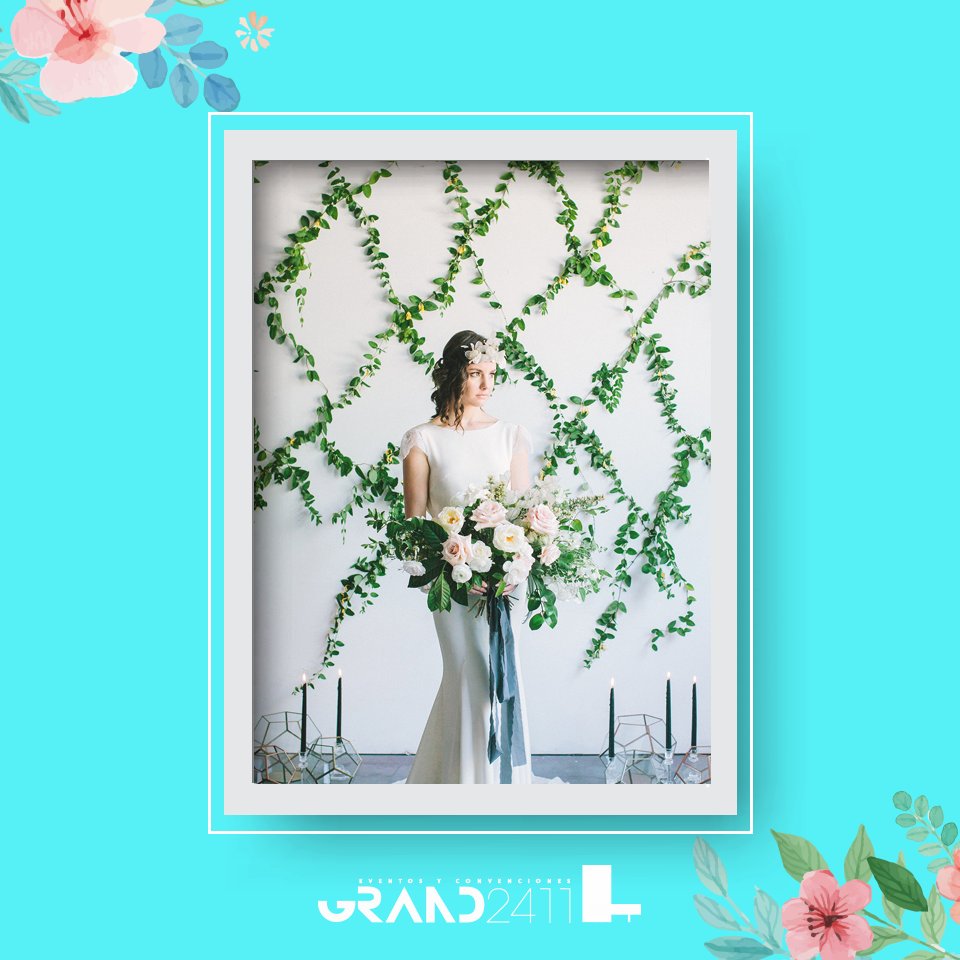 GRAND2411's tweet photo. Aprovecha la primavera y decora tu boda con esta elegante pared de enredaderas en forma de diamante. 👏🏻👏🏻👏🏻 https://t.co/wfdQF5FVOJ