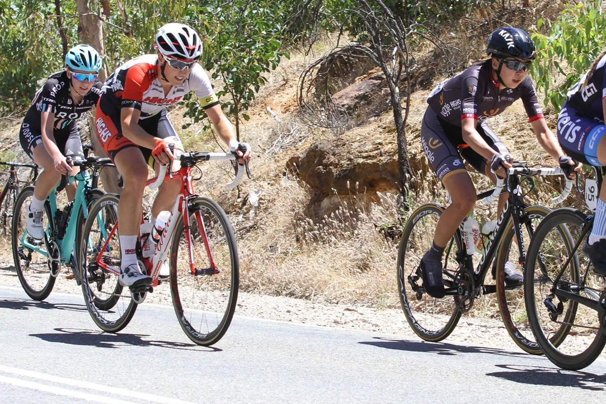 Go Beck! In a gruelling Stage 3 of the #TDUWomens , <a href="/RebeccaWiasak/">Rebecca Wiasak</a> has finished fifth. More pics to follow... #H5DT #TDU #womenscycling