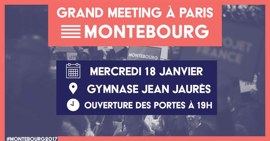 Montebourg92's tweet photo. Grand meeting à Paris au gymnase Jean Jaurès (Métro Laumière) le mercredi 18 janvier 19h 
Inscription ici: https://t.co/8GT0H0xEWV https://t.co/6ULggfgvXe