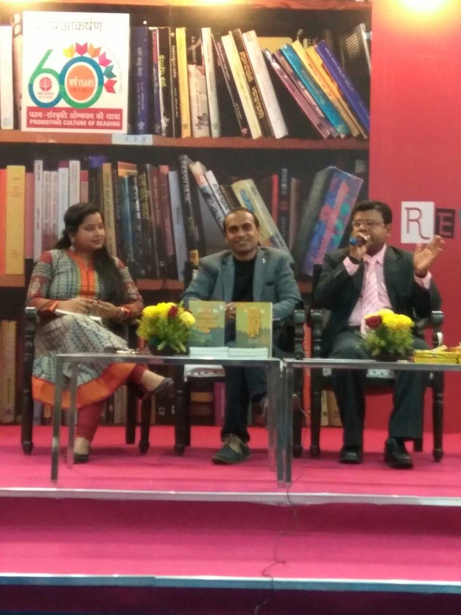 pepperscript's tweet photo. What a show with the wonderful people at the #ndwbf17 with the authors #ParasHaria and #MadhavRai #PepperScript #Kaksh #AnmolKhazana https://t.co/3sYe74NJg4