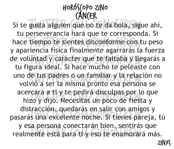 zinos__'s tweet photo. #HoróscopoZino #Cáncer
Parte I, II &amp; III. https://t.co/tuXKH9yN0X