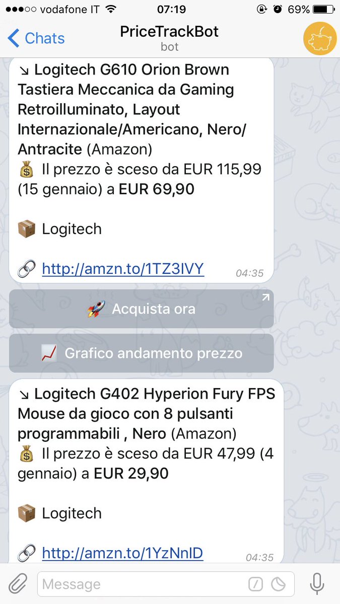 LRazovic's tweet image. Che bel buongiorno da @PriceTrackBot, vedere il 50% è sempre bello 💕