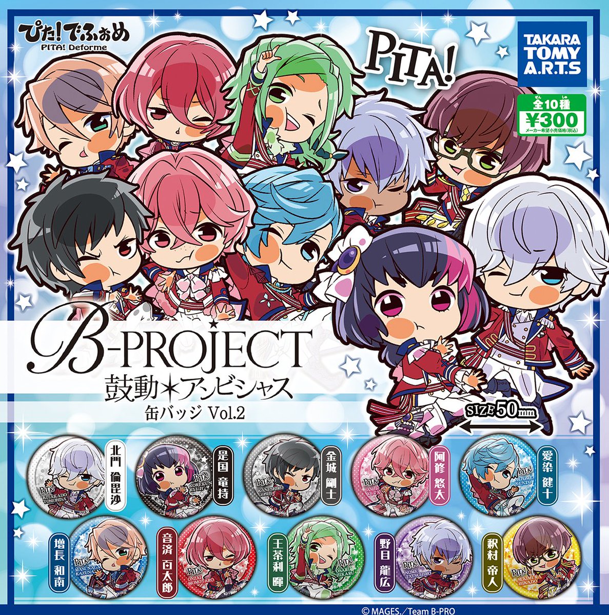 ガチャ『ぴた！でふぉめ B-PROJECT～鼓動＊アンビシャス～ 缶バッジVol