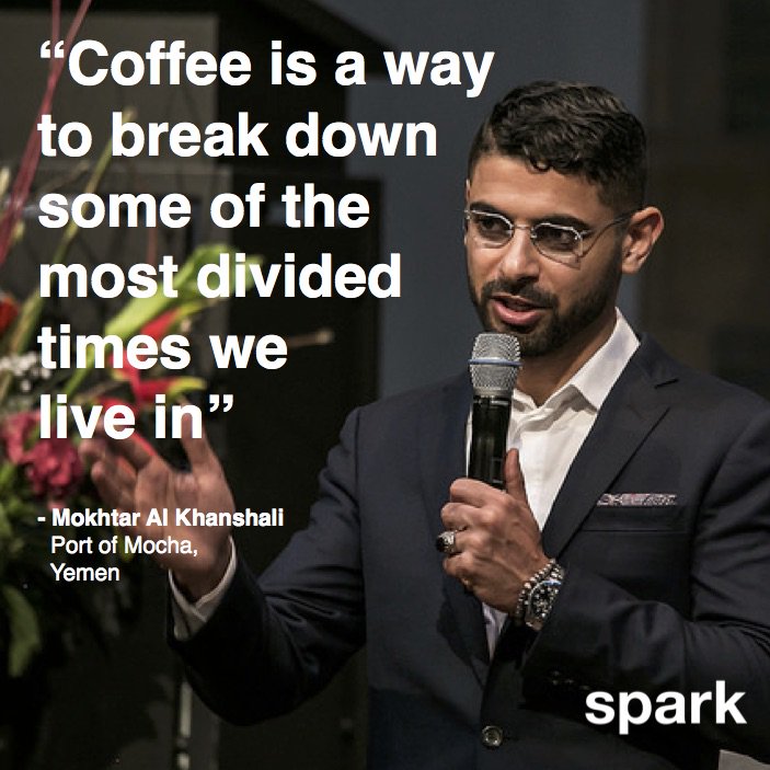 SPARKorg's tweet photo. Great to hear our #IGNITE2016 speaker, Mokhtar Alkhanshali, featured in @BBCRadio4 podcast on #coffee https://t.co/LYhXZfWJi5 @Port_of_Mokha https://t.co/jrDPlfspgM