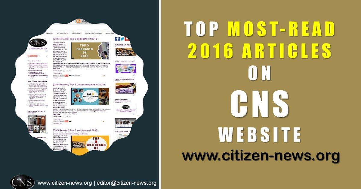 cns_health's tweet photo. News goes stale? Sadly #HealthNews often gains spotlight w time: Read most-read articles of CNS #2016Rewind: https://t.co/rcRbIcvxIk #SDGs https://t.co/881Ctd3oJa