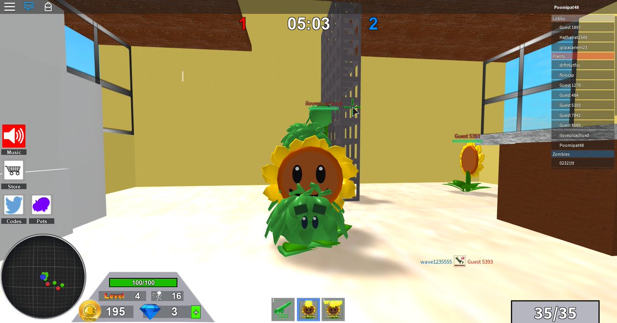 Hoshpup On Twitter The New Update Is Out For Pvz Battlegrounds New Code Petballoon For A Free Pet Https T Co Gg335ixl9g - plants vs zombies roblox
