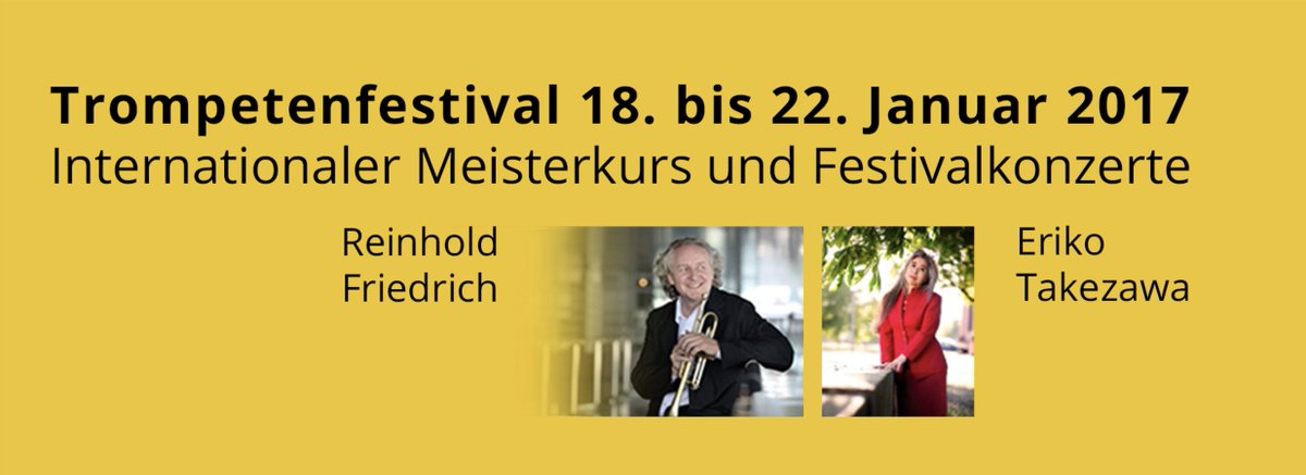 #ReinholdFriedrich​ will be the protagonist of the #Trompetenfestival2017.
In #Höhenkirchen-#Siegertsbrunn from 18th to 22nd January.