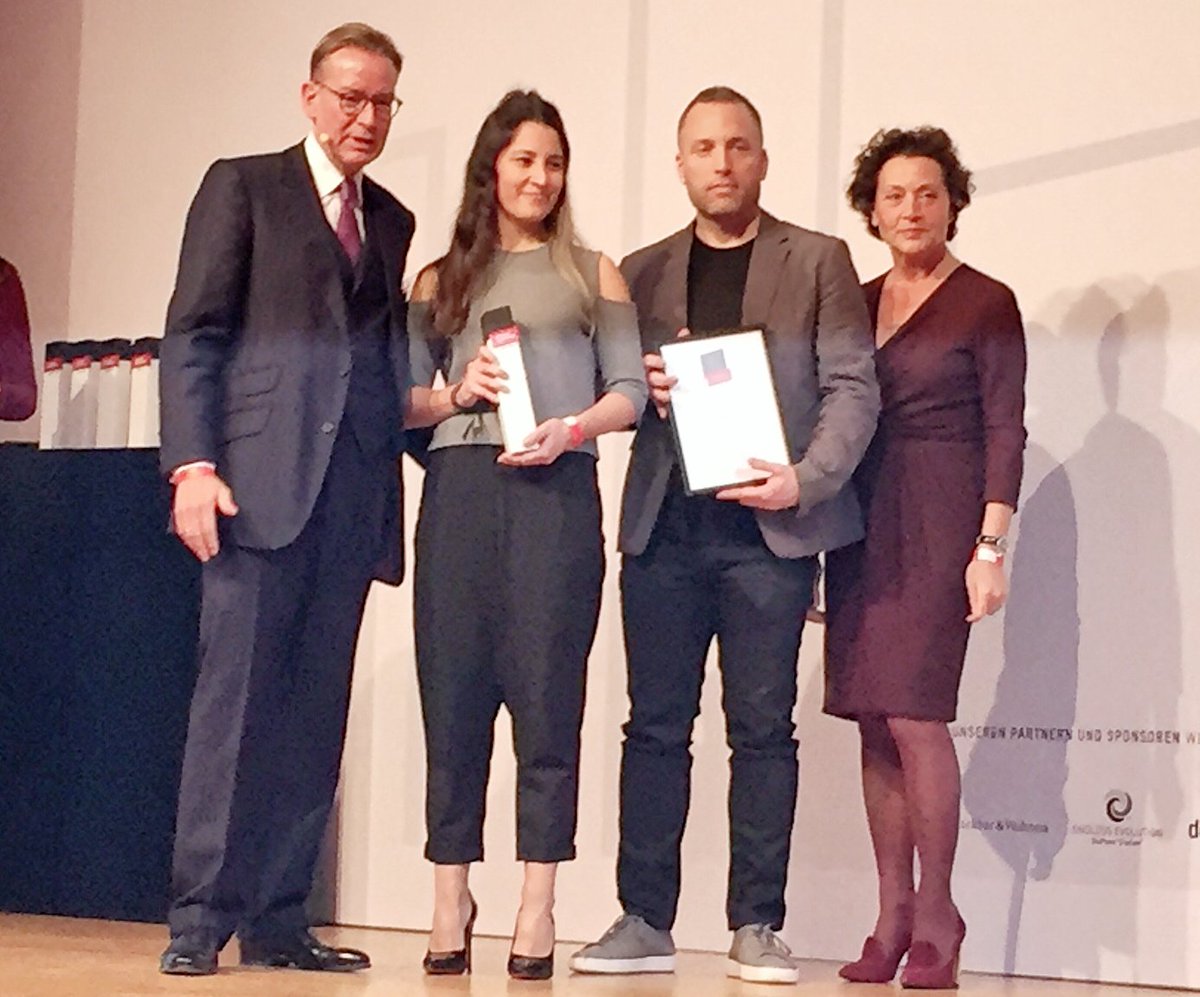 grohe's tweet photo. Phantastic! Yesterday, @michaelseum has accepted the BEST OF THE BEST Iconic #Award for us for our innovative product #GROHE Blue® Home! https://t.co/8wGRFbxc3G