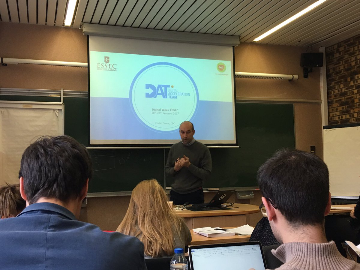 tdemarquay's tweet photo. Presentation by @nvir, Chief Digital Officer at @belcorporate @essec #essecDWC #DigitalMilk https://t.co/wD2H6vWPxr
