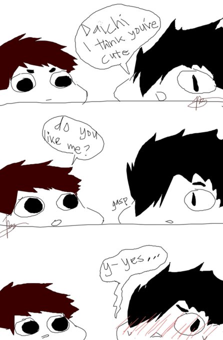 A little KuroDai comic as a request 😂👍 #kurodai #haikyuu #daichi #kuroo #chibi 