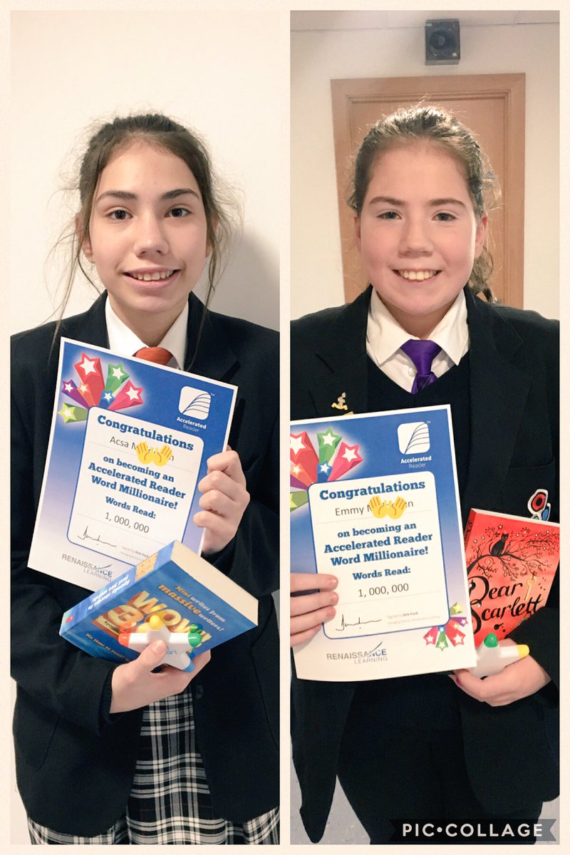 Mrsgunnunity's tweet image. @UnityBlackpool Our first two 'Millionaire Readers' - well done Acsa and Emmy! #AR #lovetoread #books #onemillionwords #reading #sisters