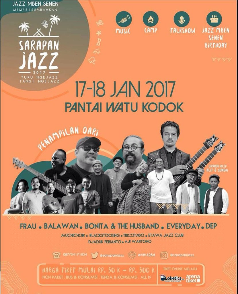 #Today Sarapan Jazz di Pantai Watu Kodok | Sampai Jumpa ☺  | info <a href="/sarapanjazz/">sarapanjazz</a>