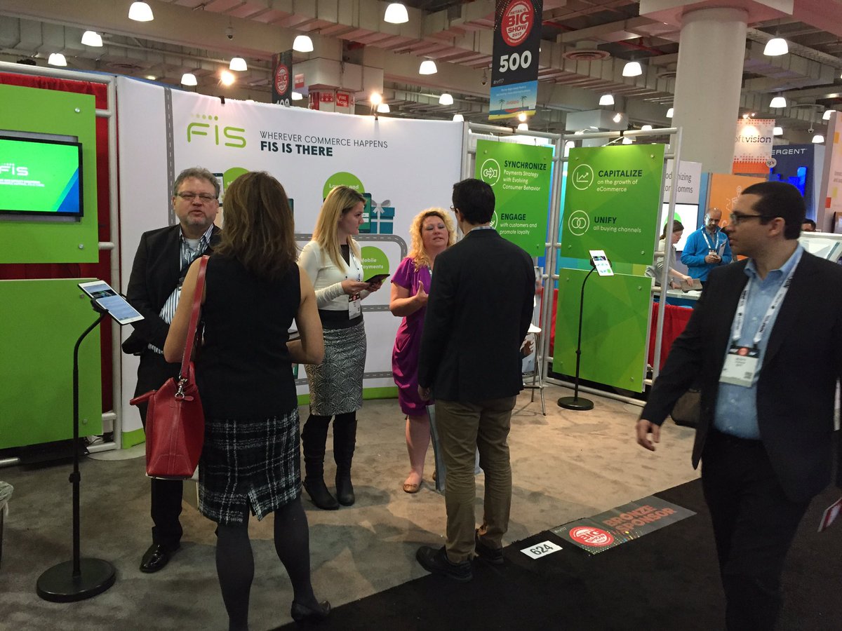 PaymentsLeader's tweet photo. Want to learn about #retailrewards and #mobilepayments? Come to booth 624 at @NRFExperience and see @FISGlobal at 9am! #NRF17 https://t.co/MiMV2ULxtb