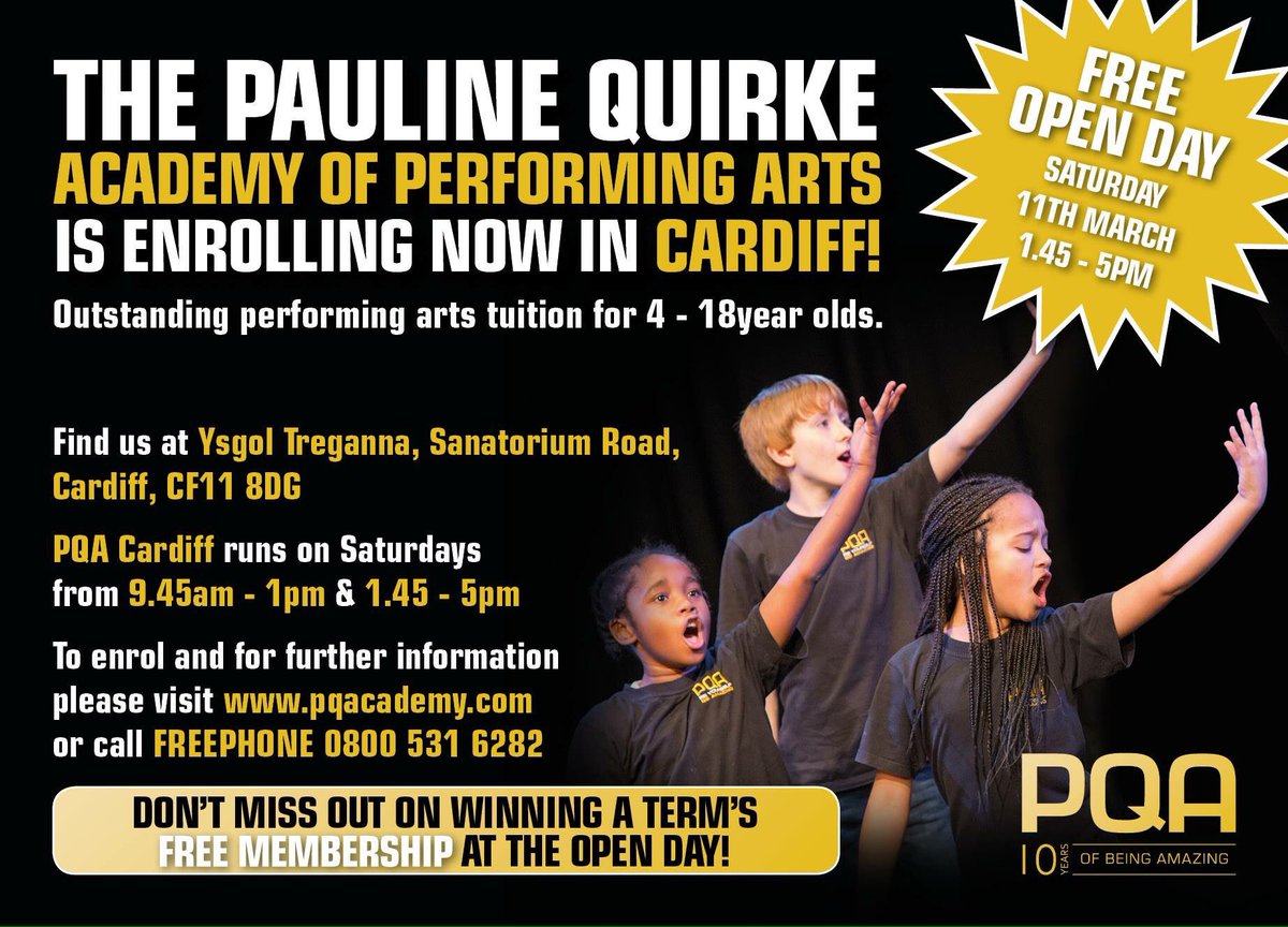 PQACardiff's tweet photo. We are launching another academy in Cardiff! FREE OPEN DAY March 11th, 1.45-5pm, go to https://t.co/E0qtJ3Pqpj https://t.co/IHhA5vv6sE